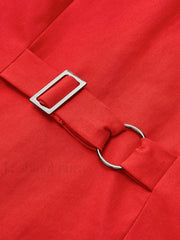 Button Front Sleeveless Short Dress Dresses