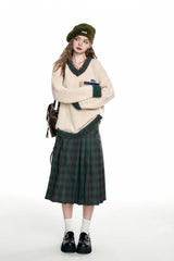 Soft Mohair V Neck Pullover Sweater