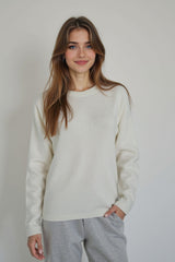 Seamless Knit Wool Pullover Sweater