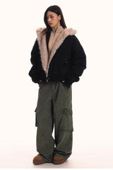 Fur Hooded Insulated Jacket