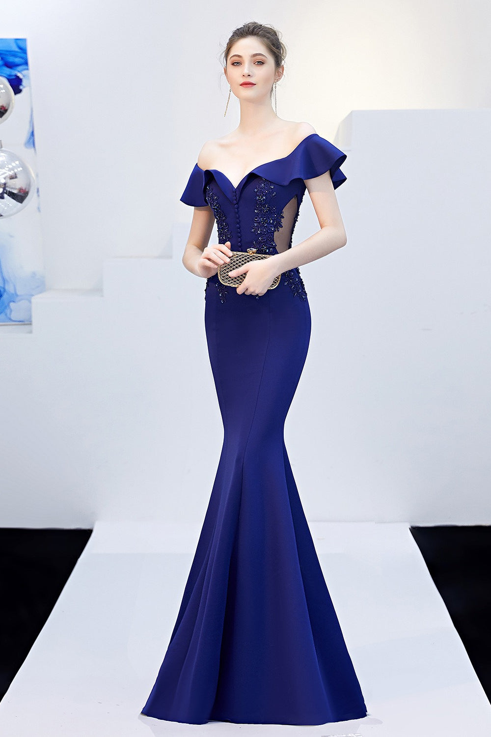 Elegant Off Shoulder Bodycon Formal Dress