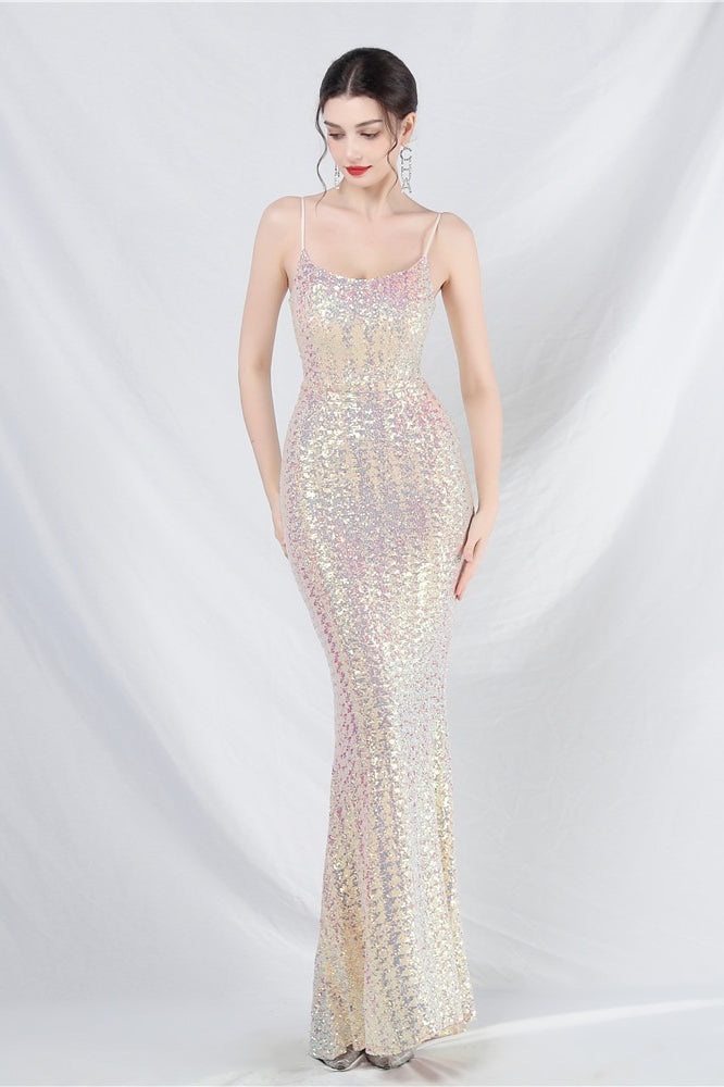 Elegant Sequin Cami Maxi Dress