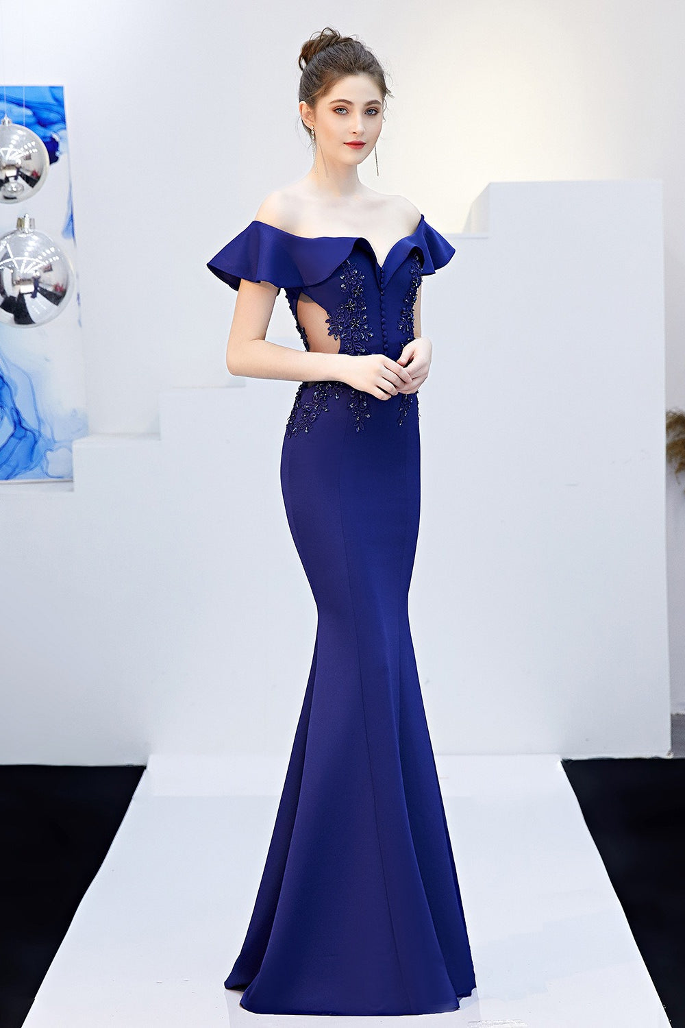 Elegant Off Shoulder Bodycon Formal Dress