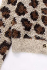 Button Detail Round Neck Knit Top