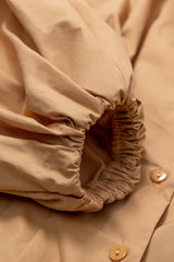 Elegant Puff Sleeve Cold Shoulder Blouse