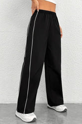 Loose Black Sport Knit Pants