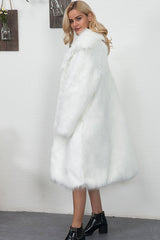 Faux Fur Longline Plus Size Coat coats