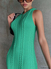Cable Knit Bodycon Midi Dress Midi Dresses