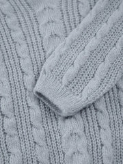 Cable Knit Graceful Oversized Sweater Sweaters L