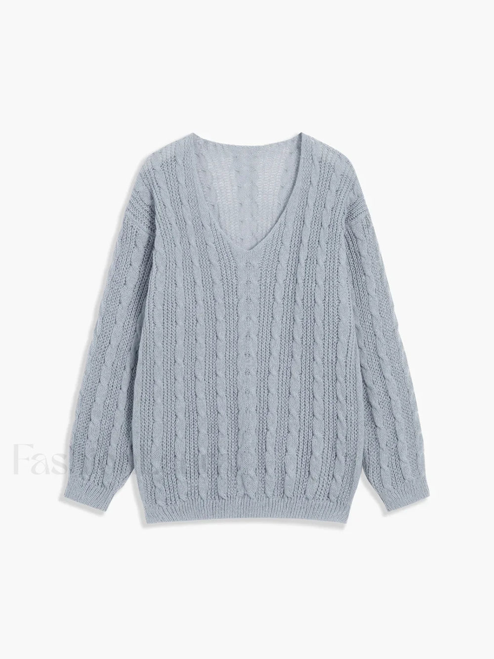 Cable Knit Graceful Oversized Sweater Sweaters L