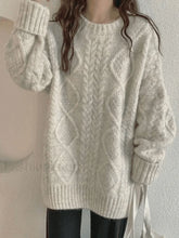 Cable Knit Jumper Sweater Beige / ONE SIZE Sweaters