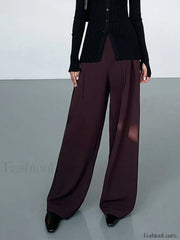 Casual Pleated Graceful Wide Leg Pants Pants