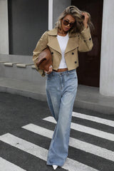 Casual Double Button Short Jacket