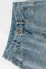 Soft High Rise Embroidered Cropped Jeans