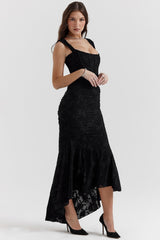 Stretch Mesh Jacquard Mermaid Formal Dress