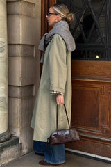 Plaid Insert Relaxed Overcoat