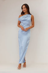 Solid Sleeveless Asymmetric Formal Dress
