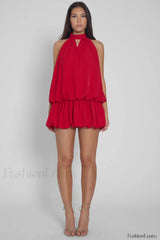 Cherry Bubble Mini Trendy Dress Red Dress