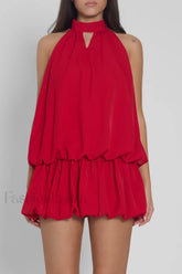 Cherry Bubble Mini Trendy Dress Red XS Dress
