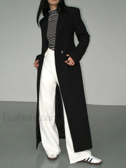 Collar Pocket Graceful Blazer Coat Black / S Blazers
