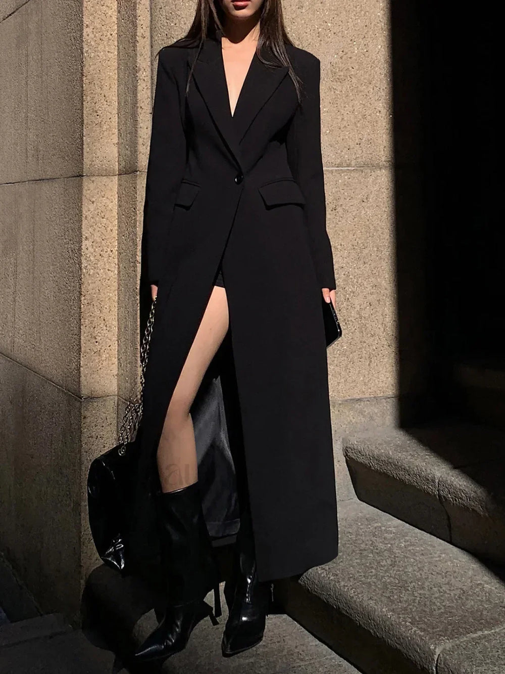 Collar Pocket Graceful Blazer Coat Blazers