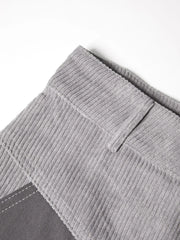 Corduroy Patchwork High Waist Straight Pants Straight Leg Pants