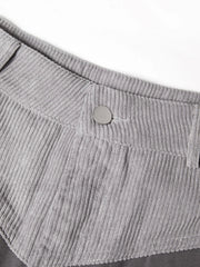Corduroy Patchwork High Waist Straight Pants Straight Leg Pants