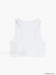 Cotton Blends Graceful Cropped Tank Top Tank Tops & Camis