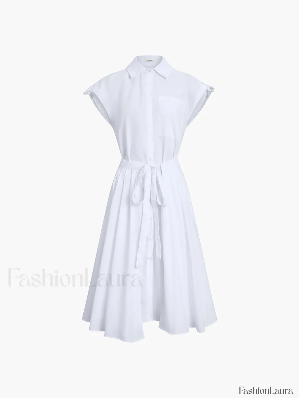 Cotton Blends Sleeveless Trendy Split Midi Dress Dresses