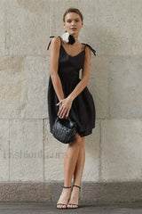 Cotton Halter High Waist Strappy Mini Dress