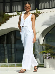 Cotton Straight Graceful Leg Pants Pants