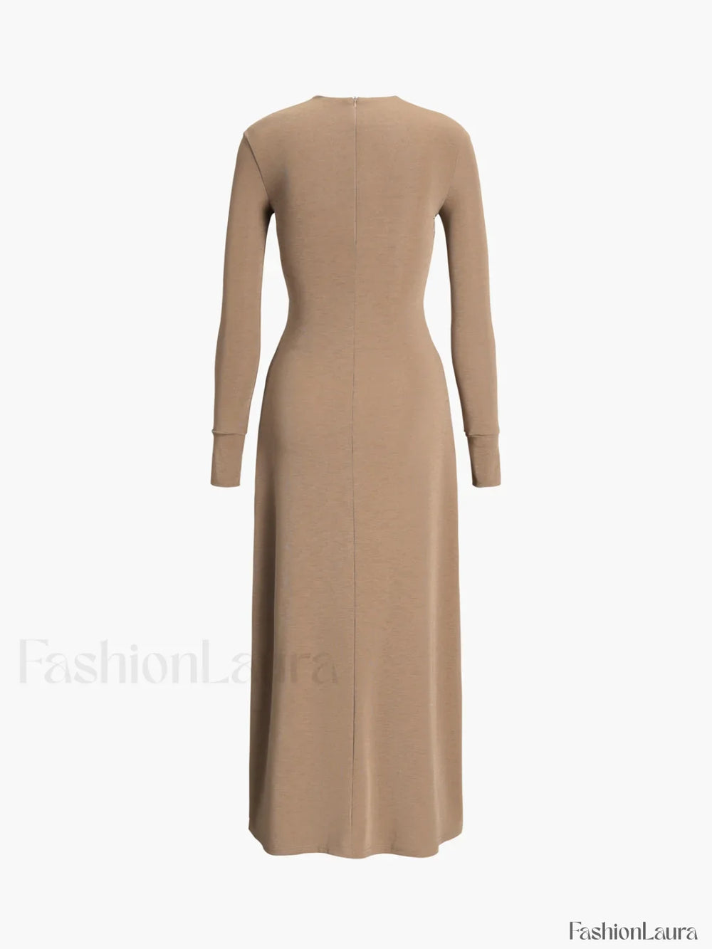 Criss Cross Cut Trendy Out Long Dress Dresses