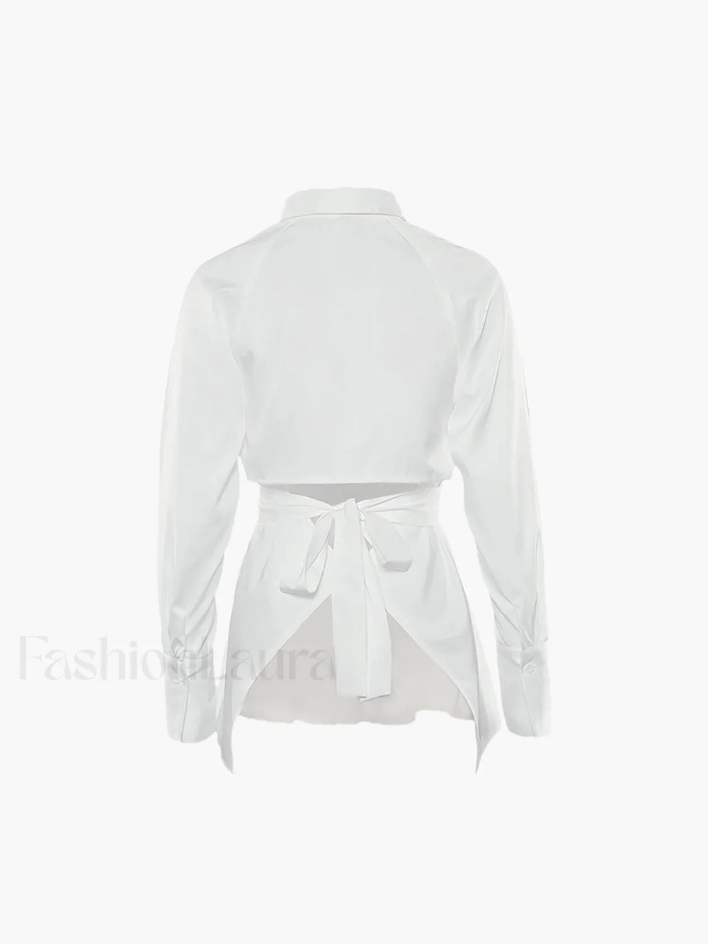 Cut Out Button Trendy Down Collar Shirt Shirts