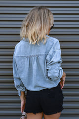 Denim Two Pocket Relaxed Blouse