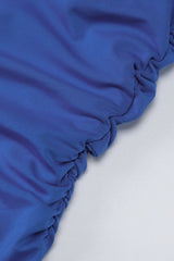 Solid V Neck Halter Backless Formal Dress