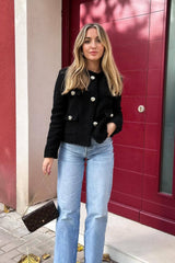 Tweed Single Breasted Short Coat coats