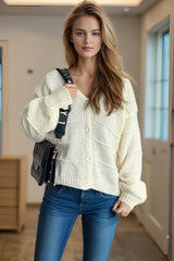 Relaxed V-Neck Cardigan