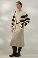 Relaxed Stripe Knit Cardigan