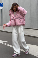 Chic Printed Puffy Puffer Jacket