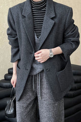 Wool Blend Relaxed Fit Blazer