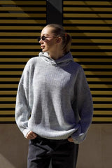 Hooded Oversized Knit Sweater
