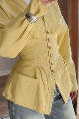 Slim Fit Pleated Blouse