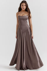 Elegant Cami Backless Maxi Party Dress