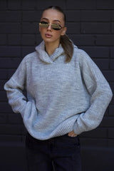 Hooded Oversized Knit Sweater