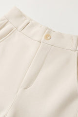 Fleece Lined Wool Blend Knit Pants