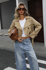 Casual Double Button Short Jacket