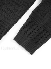 Days Like This Trendy Eyelet Knit Top Sweaters L