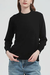 Cotton Solid Color Essential Knit Top