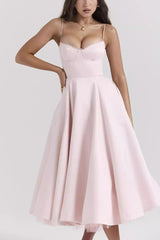 Maxi V-Neck Puff Party Dress S / Pink