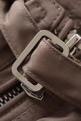 Cropped Cargo High Neck Coat coats